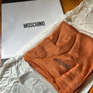 Moschino Silk Scarf - Orange and Black